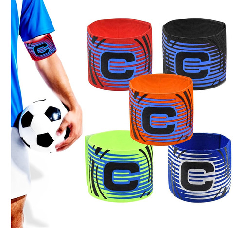 Bandas De Capitán Elásticas Para Fútbol, Rugby, 5 Uds.