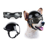 . Pequeño Perro Mediano Gafas Casco De Moto