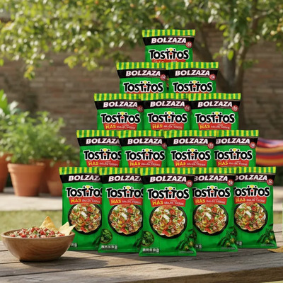 Pack 16 Sabritas Tostitos Bolzaza Salsa Verde Botanas | Envío gratis