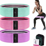 Kit 3 Faixas Elasticas Gluteos Pernas Bumbum Hip Band 