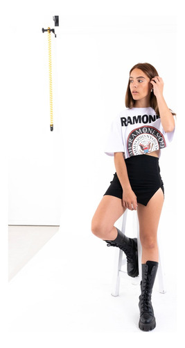 Remera Algodón Estampa Ramones D4