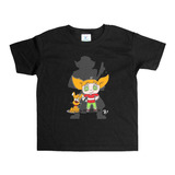 Remera Negra Niños Inspector Gadget R138