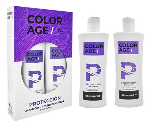  Colorage Keratina Color Age Kit Shampoo + Acondicionador Keratina En Caja De 500ml De 500g Por 2 Packs