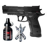 Pistola Fox Co2 Replica P226 4.5mm No Blowback + Kit