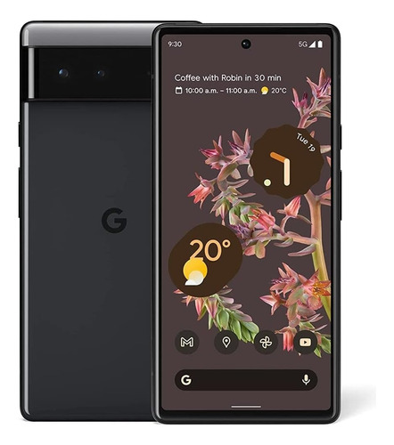 Google Pixel 6 128gb Stormy Black A. Renewed Con Funda