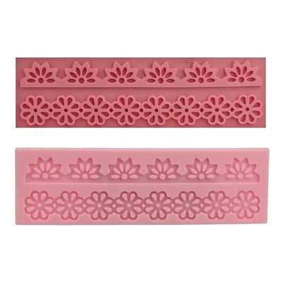 Molde De Silicon Fondant, Sugar Lace, Encaje Flores | MercadoLibre