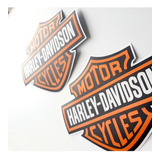 Calcomanía Harley Davidson 3 Colores X2 . Premium. Calco.