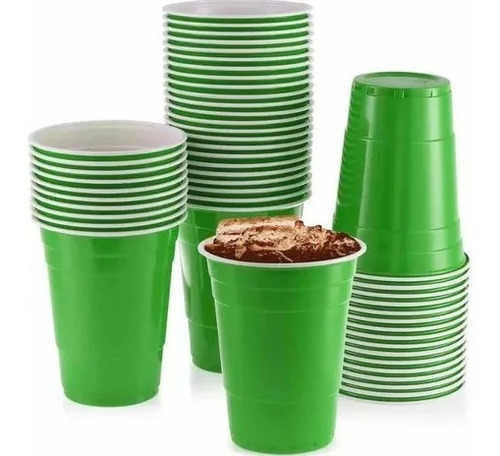 Vaso Plástico Bicolor Grande 16 Oz/500cc 50 Unidades