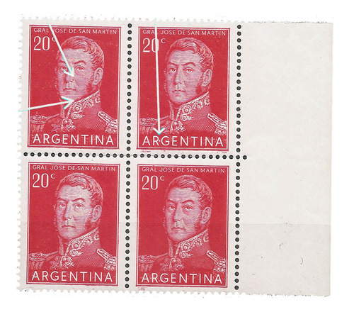 Argentina 546 Gj 1034 San Martín Variedades Mint Joya!