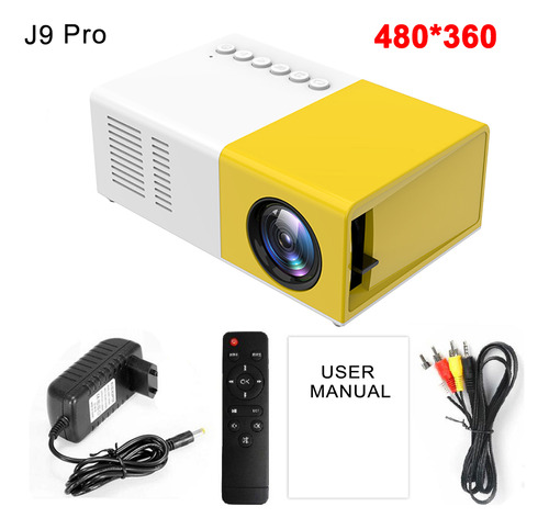 J9 Pro Proyector 1000 Lúmenes 480x360 Pixeles 3.5mm Audio