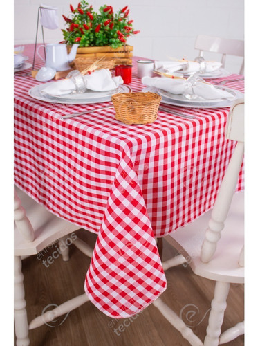 Toalha De Mesa Oxford Xadrez Picnic Gigante 6m X 1,5m