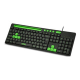 Teclado Multimídia Gamer Verde C/suporte De Celular - Tc265 Idioma Português Brasil