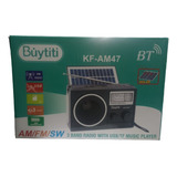 Radio Kf-am47 Am/fm/sw Solar Usb/micro Sd/bt Color Negro