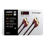 Dualpack De Cables Hdmi Wirelogic Ultrahd 4k, 8k Hasta 10k