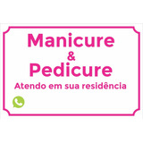 Placa Manicure Pedicure 50x50cm 