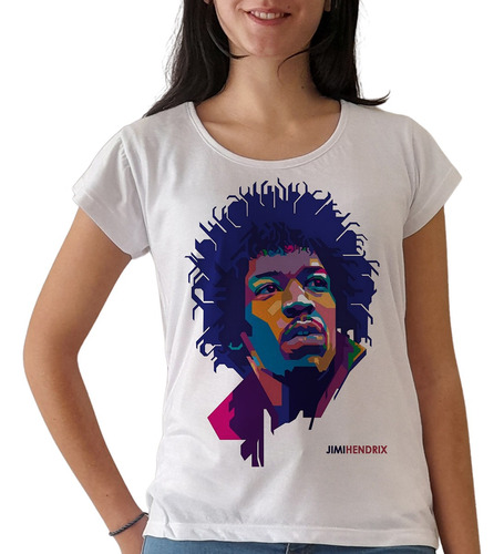 Remera Jimi Hendrix Rock Mujer Purple Chick