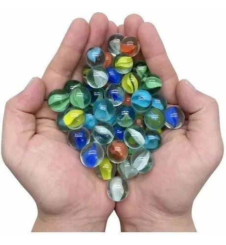 Canicas Para Juegos Bolas De Colores Niños Juego 50 Piezas