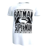 Polera Batman Y Superman, Dc Comic Superheroes, 100% Algodón