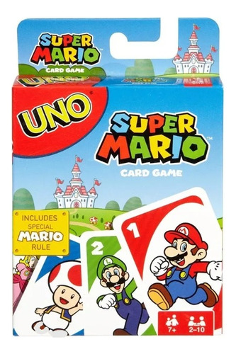 Juego De Cartas Uno Mario Bros De 2 A 10 Jugadores