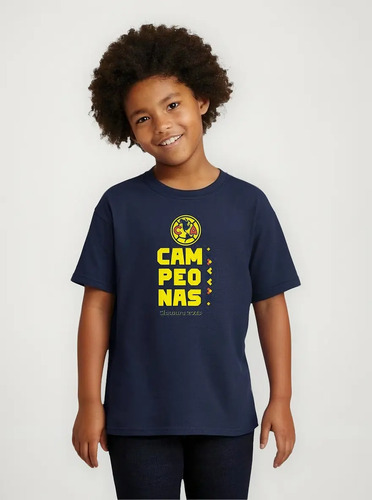 Jersey Playera Fútbol América Niño Niña Campeonas Cl 2023 | Meses sin interés