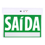Placa De Sinalizaçao Saida Emergencia Bateria Led Iluminaçao