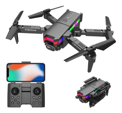 Mini Drone Cámara Full Hd Wifi 2,4 Ghz Smart Fpv Plegable Color Negro-270002