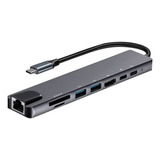 Adaptador Usb C Hub Para Mac Y Pc 8 En 1 Hdmi Usb 3.0 Variantes: Unico