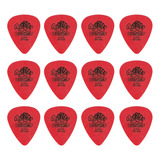 12 Palheta Dunlop Tortex 0.50 Mm Standard Guitarra Vermelha Cor Vermelho