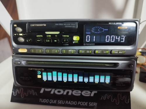 Conjunto Pioneer Carrozzeria Toca Fitas, Cd E Analizador 