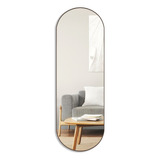 Espelho Ovalada De Parede Mirror Store Oval 150x50 Do 150cm X 50cm Quadro Marrom