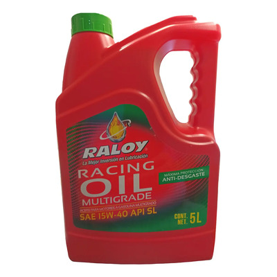 Aceite Motor Gasolina Raloy Racing Multigrade Oil 15W40 SL 5L | Envío gratis