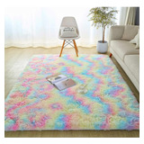 Alfombra Pelo Largo Suave Unicornio 140x190cm Kreatex