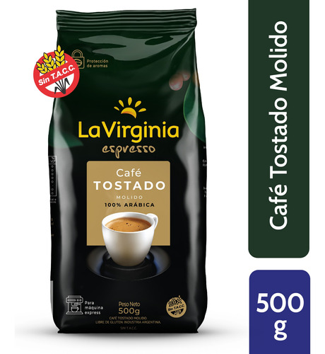 La Virginia Espresso Cafe Tostado Molido X 500 Gr