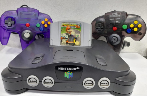 Nintendo 64 + 2 Controles Gen + Cassette Mario Kart
