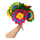 Flores De Hoja De Maiz  Artesanías  (clavel Colores)