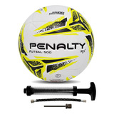 Bola Futsal Quadra Salao Piso Taco Boa + Bomba Ar Penalty