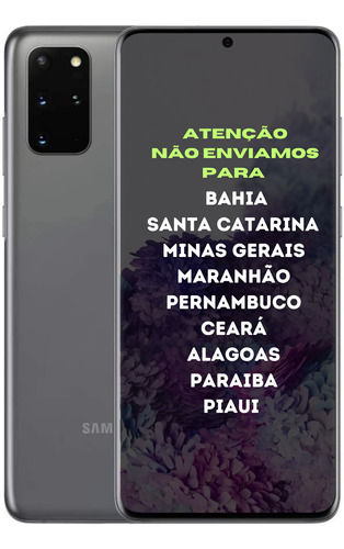 Samsung Galaxy S20+ 128/8 De Ram - Usado/ Em Perfeito Estado