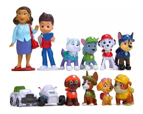 Set Paw Patrol 12 Figuras Coleccionables Juguete Niños Mamá