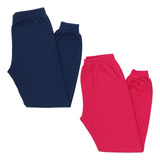 Kit 2 Calça Juvenil Flanelada Moletinho Menina Inverno Frio