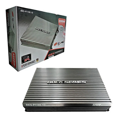 Amplificador Rock Series Rks-p1100.1d 2200w Max 1c Clase D Color Gris | Meses sin interés