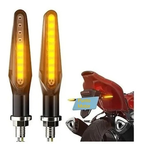 Giro Led Secuencial Para Moto Universal X2 Punto Motor