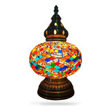Lámpara Velador De Mesa Turca / Hindú / Árabe Mosaicos 