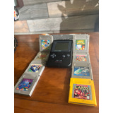 Game Boy Pocket Negra En Caja + 8 Juegos Originales