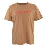 Polera Men Brown Logo Front Red