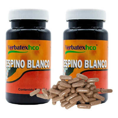 Pack 2 Té De Hierba Espino Blanco Frasco Con 65 Piezas C/u