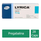 Lyrica 75 Mg Caja Con 28 Cápsulas