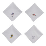 Pack 4 Pañuelos Blancos De Competencia Huaso Cueca 45x45cm