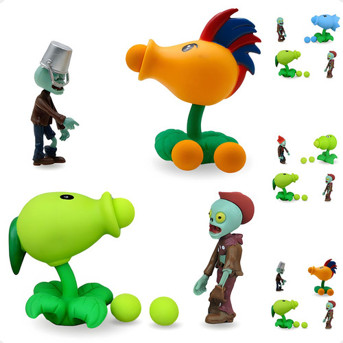 2pcs Plantas Vs Zombies Coleccion Juguete Modelos Diferentes