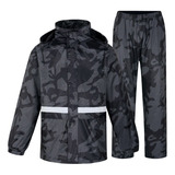 Impermeable Para Motociclista Lluvia Camuflaje Hombre Y Dama