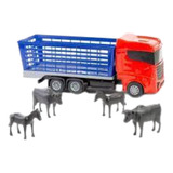 Caminhão Boiadeiro Brinquedo Interativo C/animais Fazenda